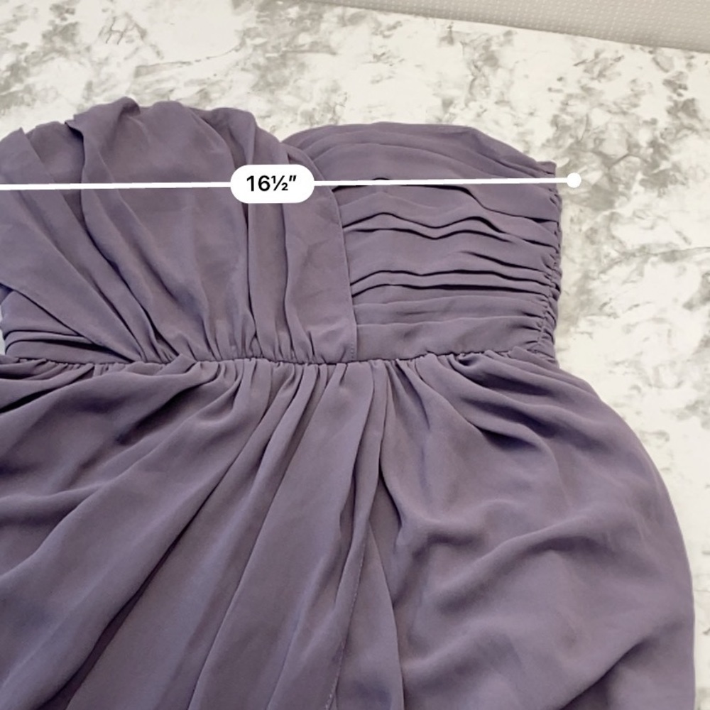 MM Couture by Miss Me Lavender Draped Sweetheart Neck Formal Dress size small - Picture 12 of 12